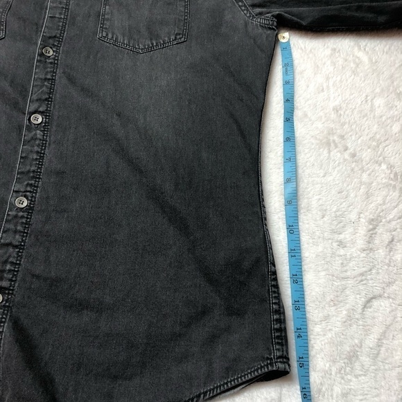 Calvin Klein Faded Black Button Up Shirt Med - Picture 8 of 9